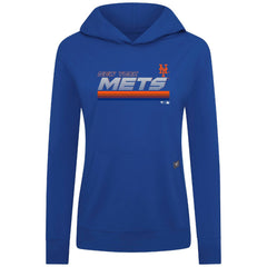New York Mets Levelwear Women's Relay Breaker Pullover Hoodie - Royal Hoodies