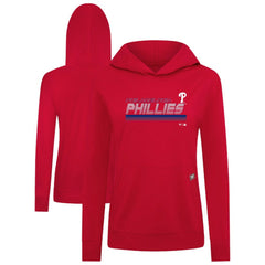 Philadelphia Phillies Levelwear Women's Relay Breaker Pullover Hoodie - Red Hoodies