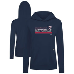 Washington Nationals Levelwear Women's Relay Breaker Pullover Hoodie - Navy Hoodies