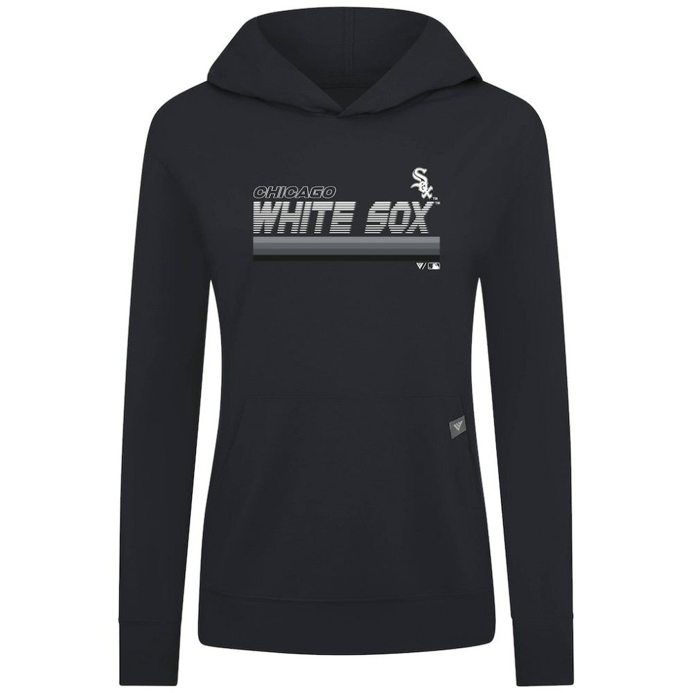 Chicago White Sox Levelwear Women's Relay Breaker Pullover Hoodie - Black Hoodies