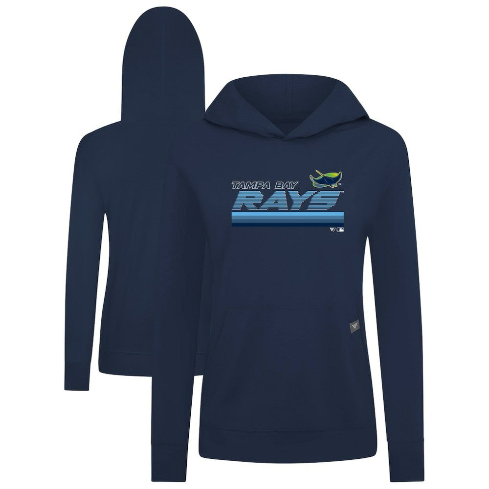 Tampa Bay Rays Levelwear Women's Relay Breaker Pullover Hoodie - Navy Hoodies