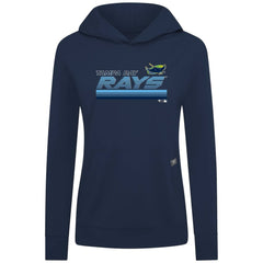 Tampa Bay Rays Levelwear Women's Relay Breaker Pullover Hoodie - Navy Hoodies