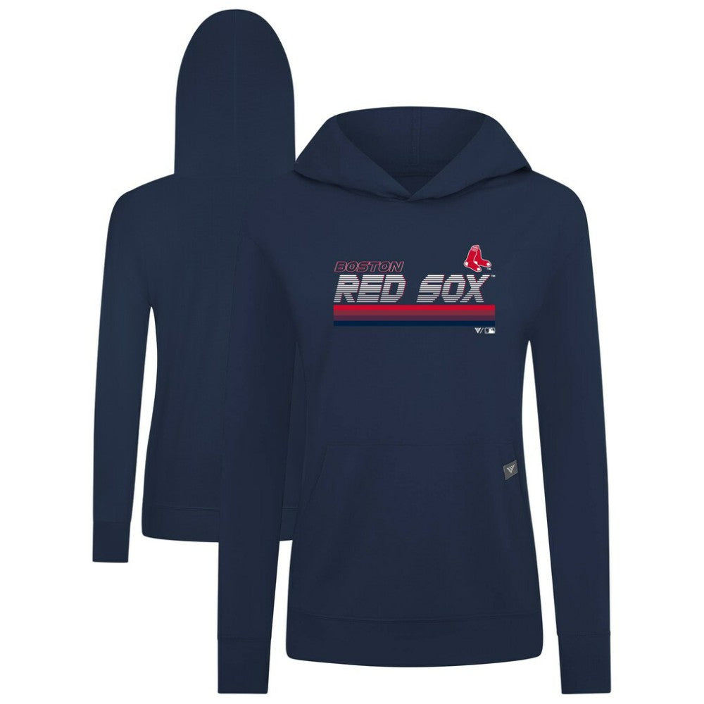 Boston Red Sox Levelwear Women's Relay Breaker Pullover Hoodie - Navy Hoodies