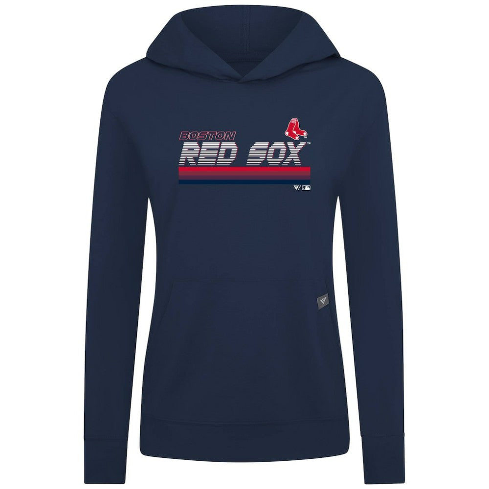 Boston Red Sox Levelwear Women's Relay Breaker Pullover Hoodie - Navy Hoodies