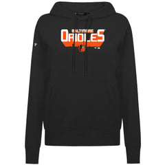 Baltimore Orioles Levelwear Women's Adorn Retro 3D Pullover Hoodie - Black Hoodies