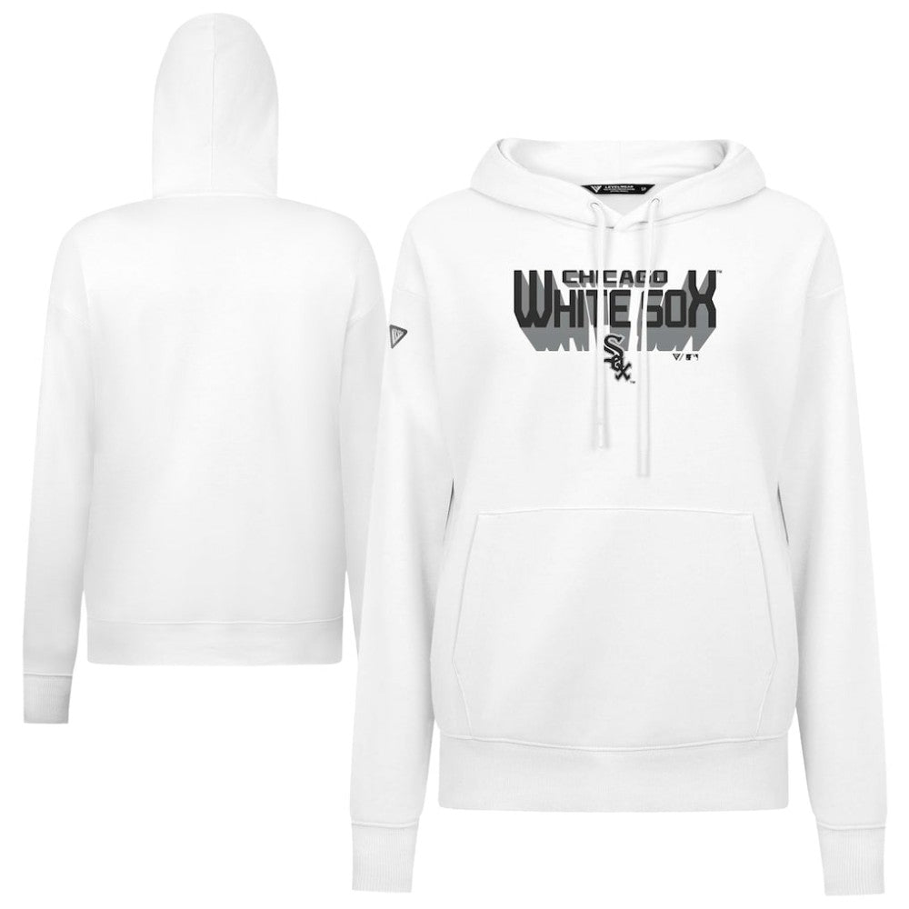 Chicago White Sox Levelwear Women's Adorn Retro 3D Pullover Hoodie - White Hoodies