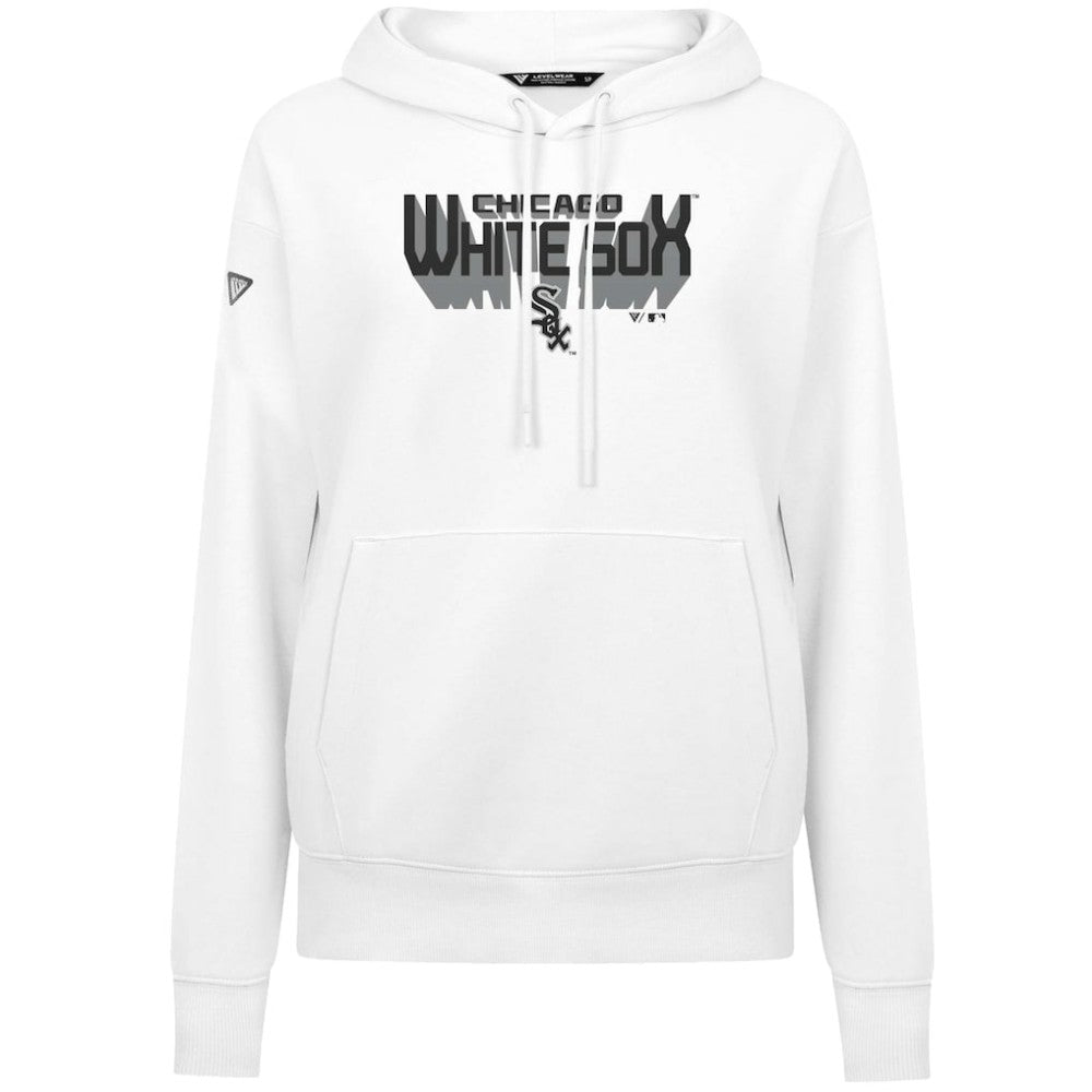 Chicago White Sox Levelwear Women's Adorn Retro 3D Pullover Hoodie - White Hoodies