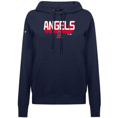 Los Angeles Angels Levelwear Women's Adorn Retro 3D Pullover Hoodie - Navy Hoodies