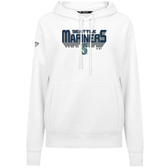 Seattle Mariners Levelwear Women's Adorn Retro 3D Pullover Hoodie - White Hoodies