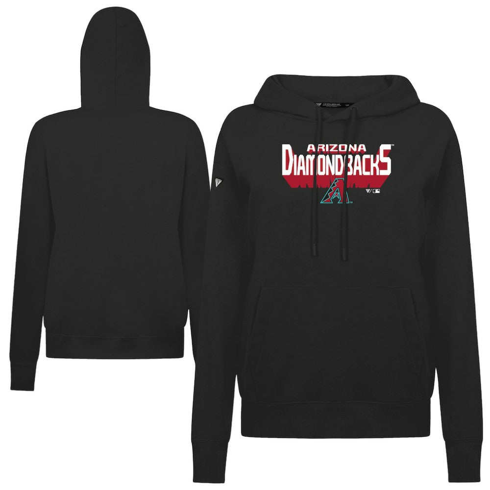 Arizona Diamondbacks Levelwear Women's Adorn Retro 3D Pullover Hoodie - Black Hoodies