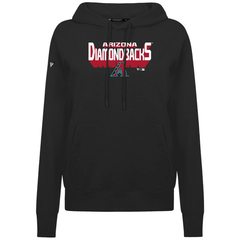 Arizona Diamondbacks Levelwear Women's Adorn Retro 3D Pullover Hoodie - Black Hoodies