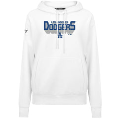 Los Angeles Dodgers Levelwear Women's Adorn Retro 3D Pullover Hoodie - White Hoodies