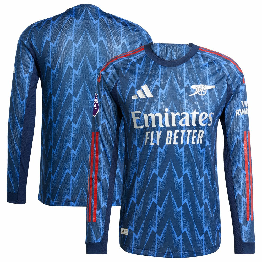 Arsenal 2025/26 Away Long Sleeve Jersey with Patch Blue