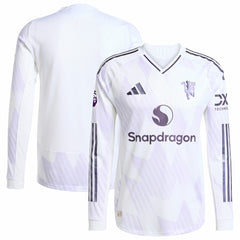 Manchester United 2025/26 Away Long Sleeve Jersey White
