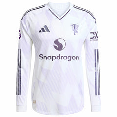 Manchester United 2025/26 Away Long Sleeve Jersey White