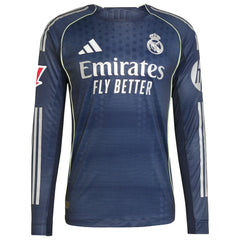 Real Madrid 2025/26 Away Long Sleeve Jersey Blue