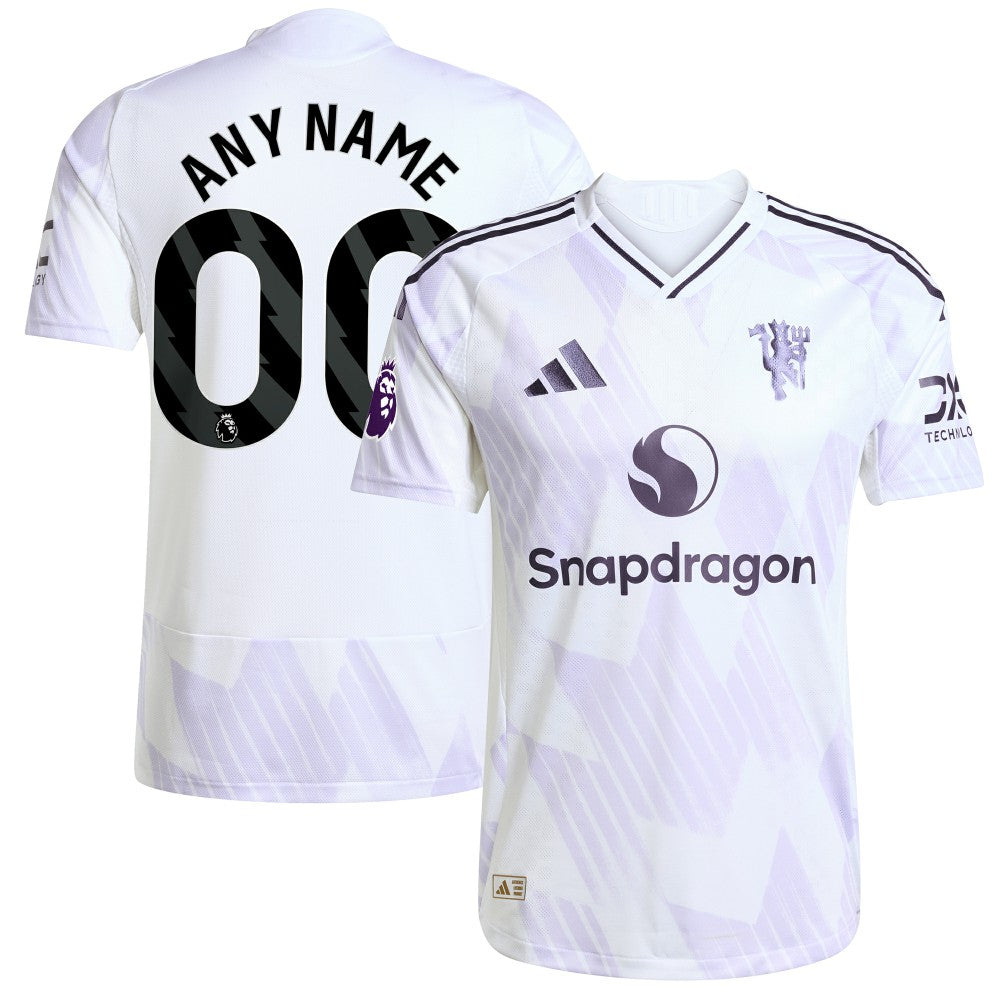 Manchester United 2025/26 Away Custom Jersey White
