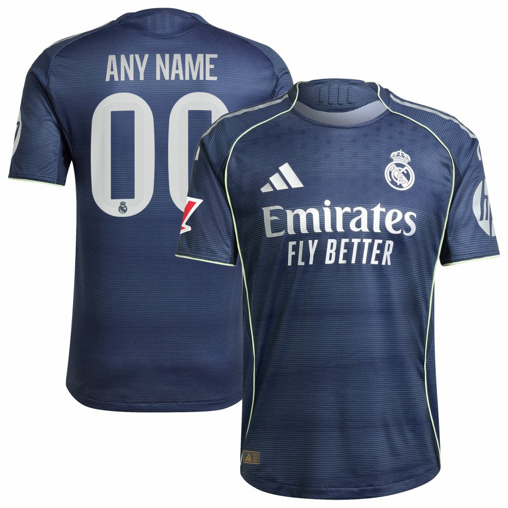 Real Madrid 2025/26 Away Custom Jersey Blue