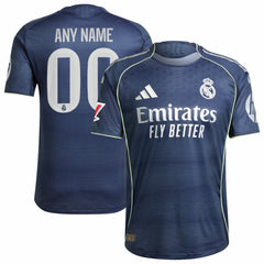 Real Madrid 2025/26 Away Custom Jersey Blue
