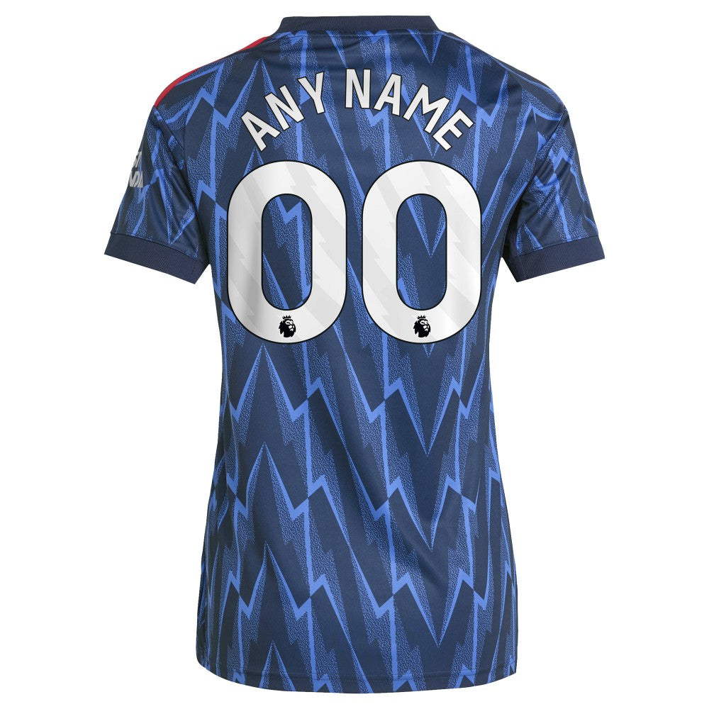 Arsenal Women's 2025/26 Away Replica Custom Jersey Blue