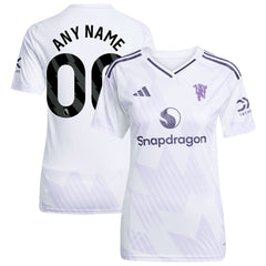 Manchester United Women's 2025/26 Away Replica Custom Jersey White