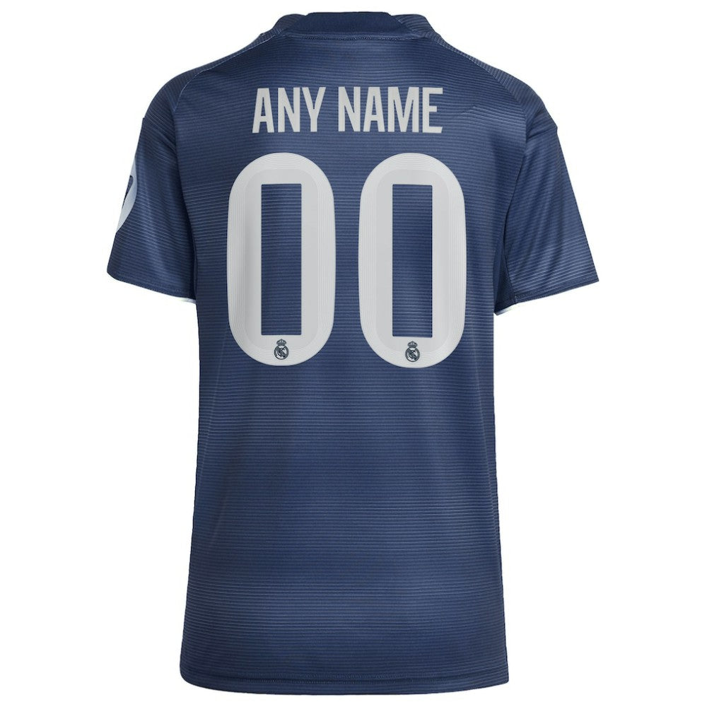 Real Madrid Women's 2025/26 Away Replica Custom Jersey Blue