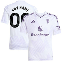 Manchester United Youth 2025/26 Away Replica Custom Jersey White