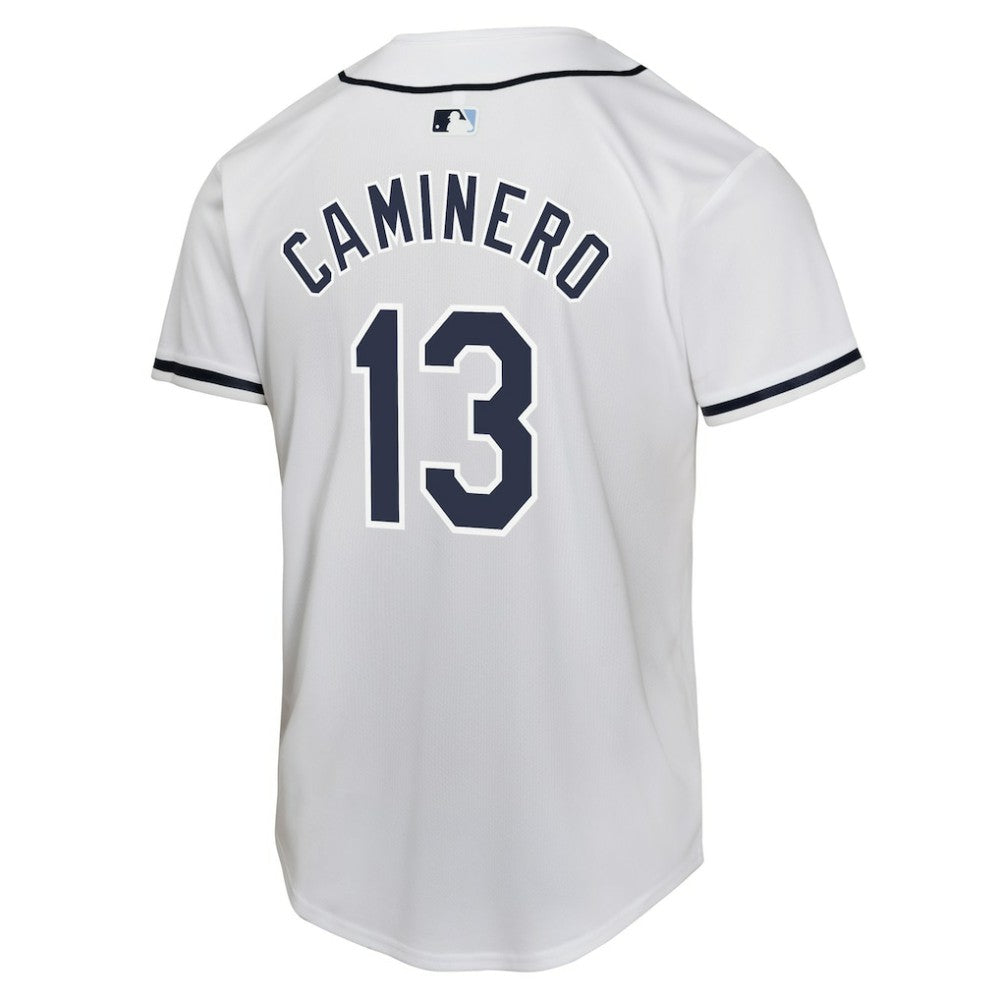 Junior Caminero Tampa Bay Rays Nike Youth Home Player Game Jersey - White Jerseys