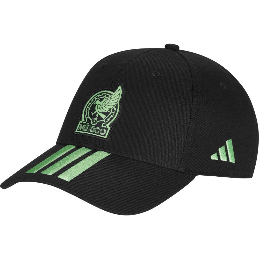 Mexico National Team Unisex FIFA x World Cup 2026 3 Stripes Baseball Adjustable Hat Black