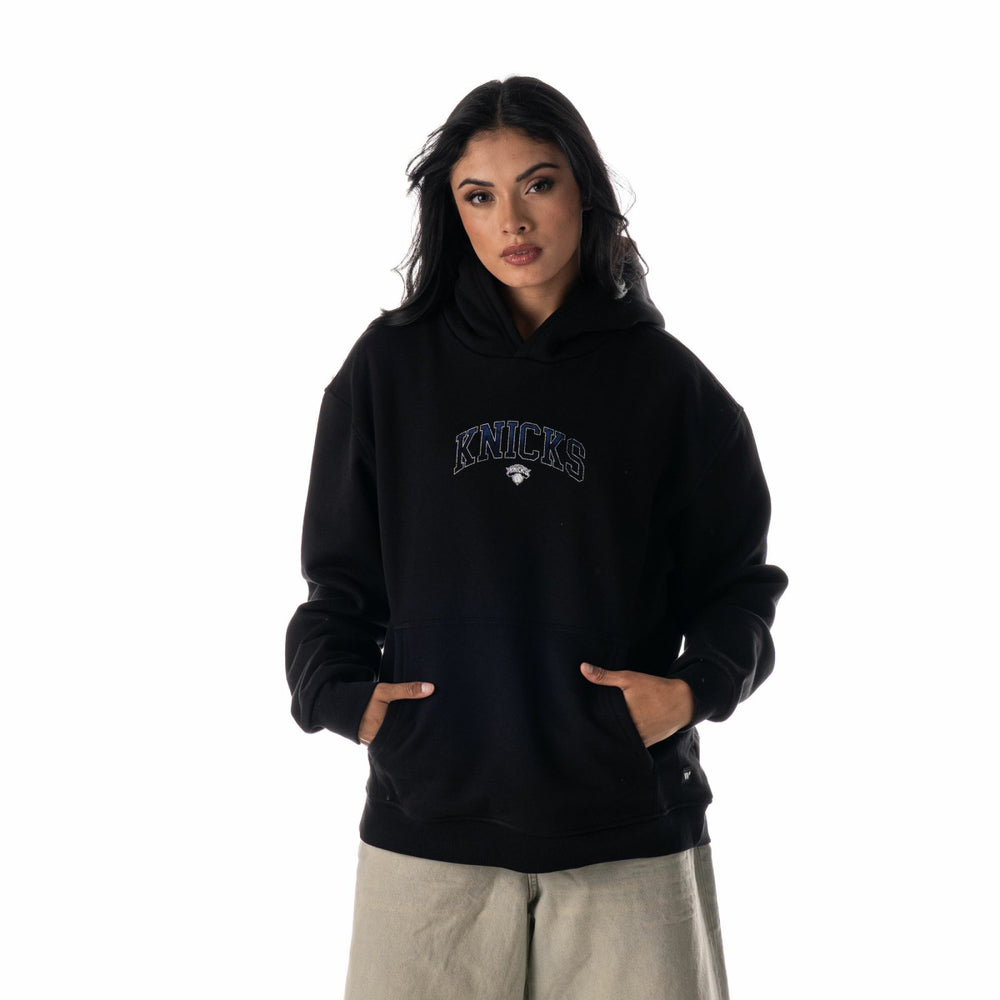 New York Knicks The Wild Collective Unisex Splatter Premium Hoodie Black