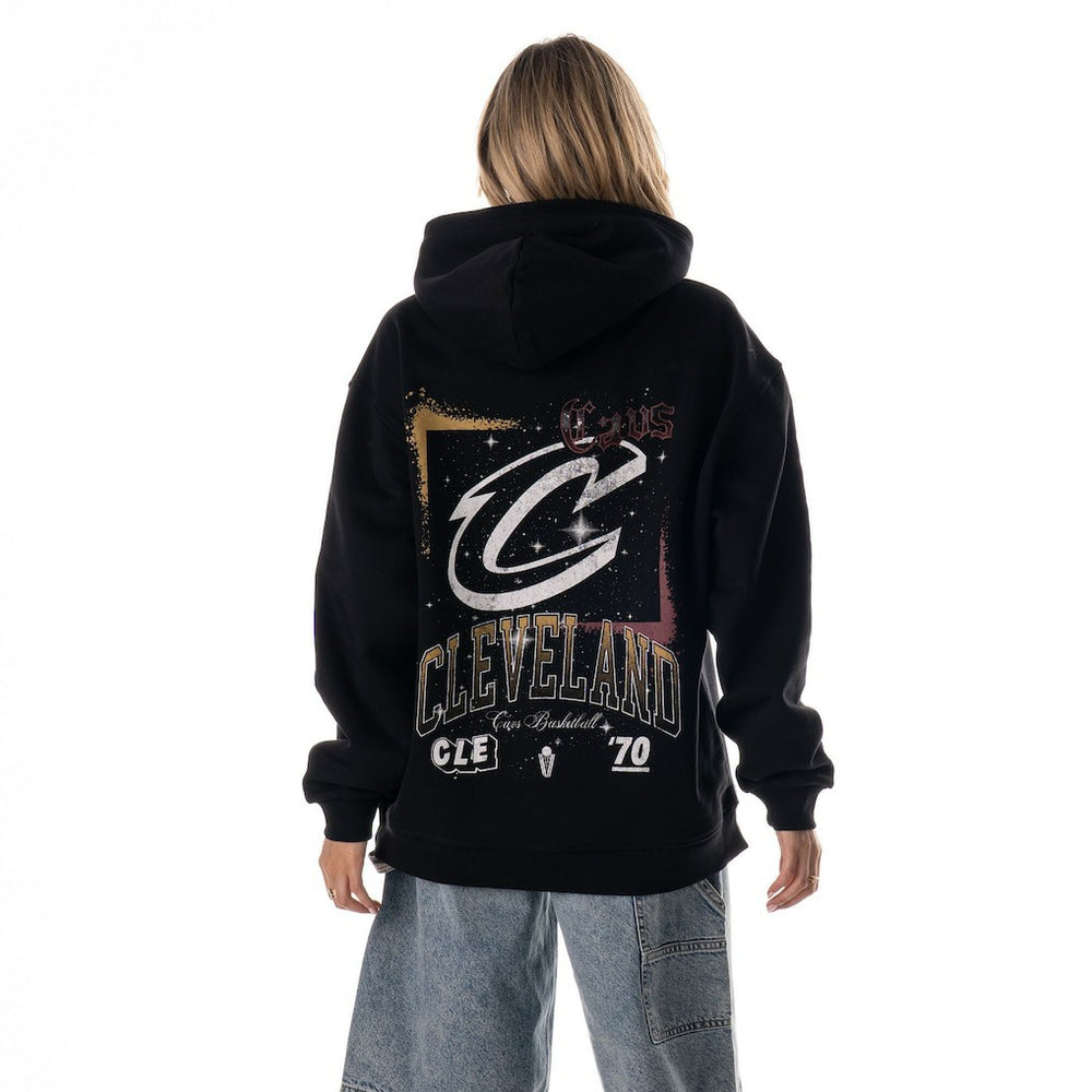 Cleveland Cavaliers The Wild Collective Unisex Splatter Premium Hoodie Black
