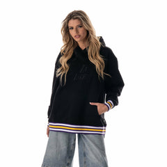 Los Angeles Lakers The Wild Collective Unisex Custom Rib Tonal Premium Hoodie Black