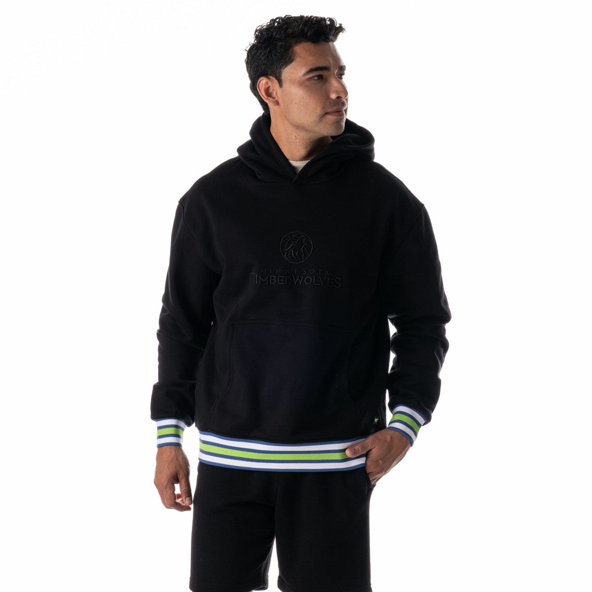 Minnesota Timberwolves The Wild Collective Unisex Custom Rib Tonal Premium Hoodie Black