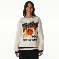 Phoenix Suns The Wild Collective Unisex 2025/26 City Edition Oversize Vintage French Terry Sweatshirt White