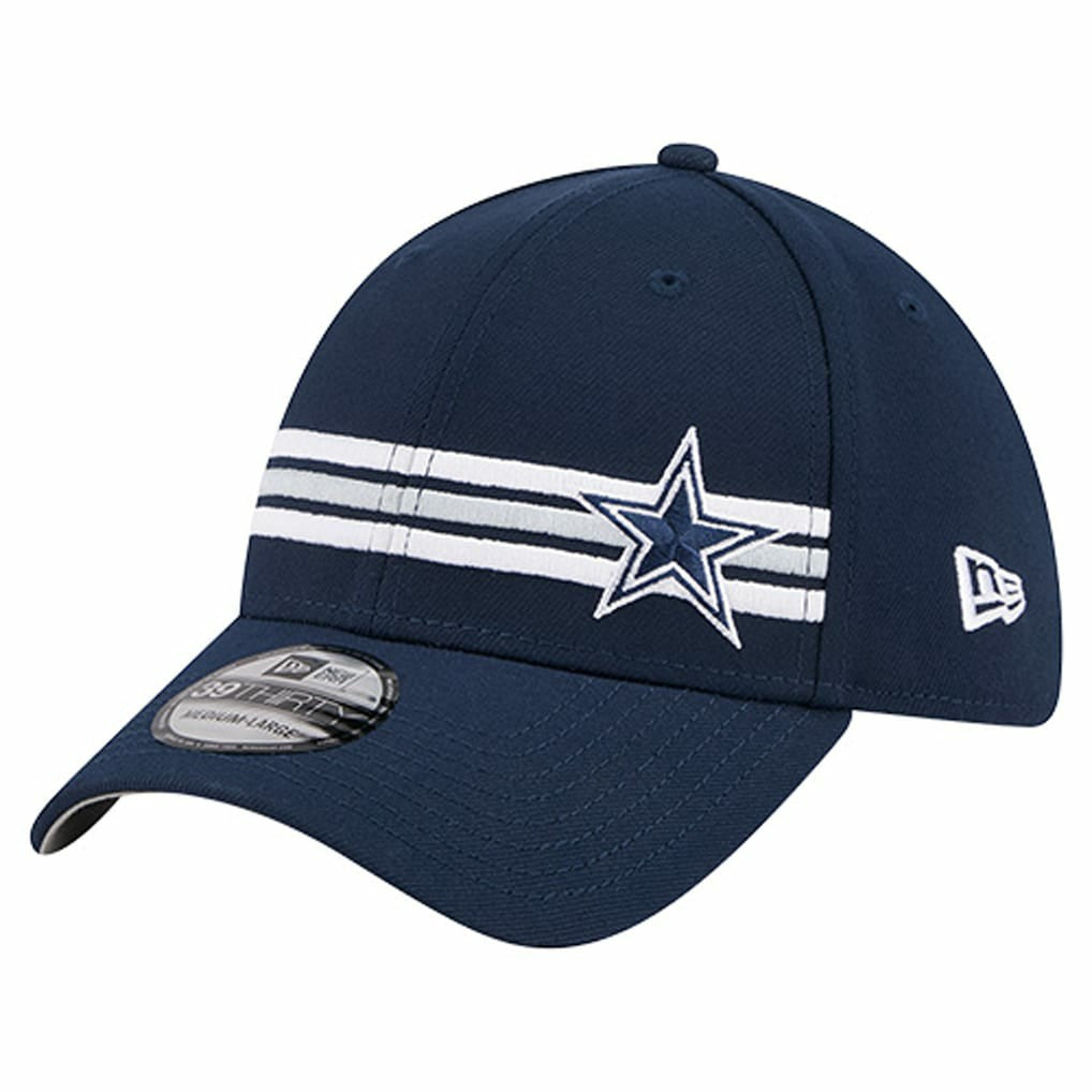 Dallas Cowboys New Era Stripes 39THIRTY Flex Hat Navy