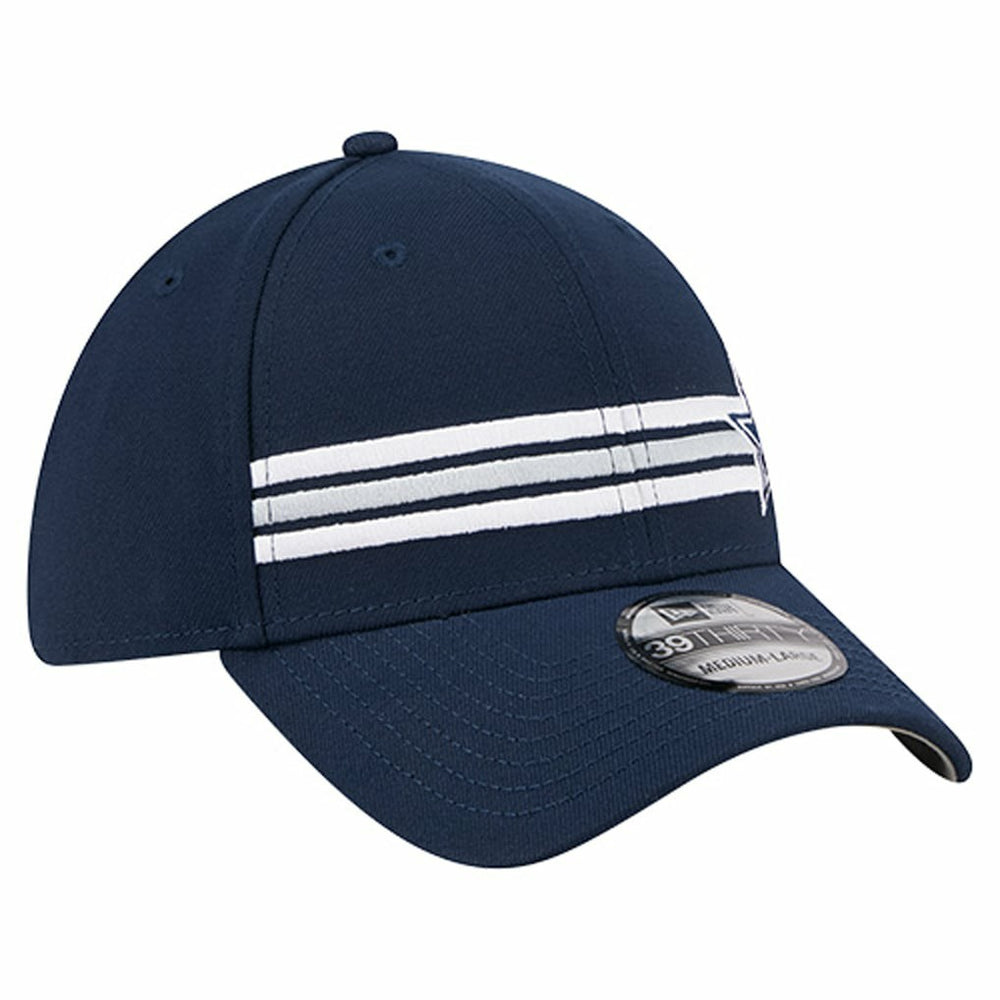 Dallas Cowboys New Era Stripes 39THIRTY Flex Hat Navy