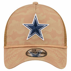 Dallas Cowboys New Era Wheat Camo 9FORTY Trucker Adjustable Hat Tan