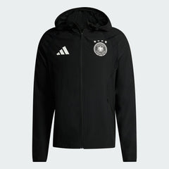 Germany National Team FIFA x World Cup 2026 Tiro Travel Raglan Full-Zip Windbreaker Hoodie Black