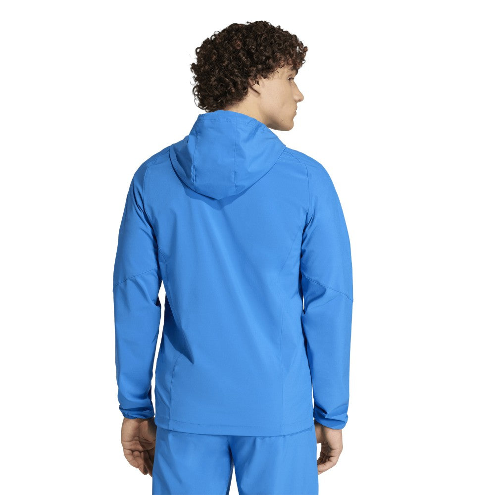 Colombia National Team FIFA x World Cup 2026 Tiro Travel Raglan Full-Zip Windbreaker Hoodie Blue