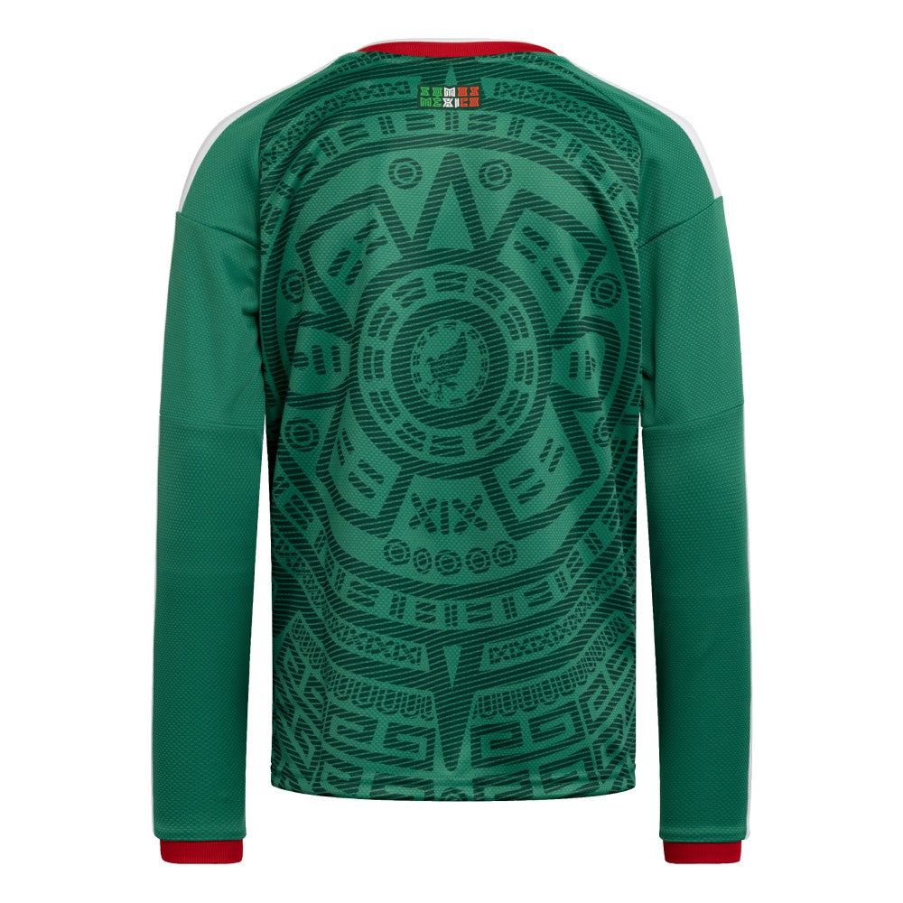 Mexico National Team Youth FIFA x World Cup 2026 Home Replica Long-Sleeve Jersey Green sale