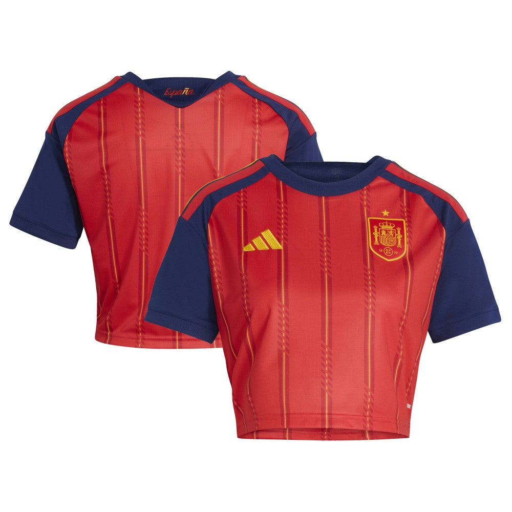 Spain National Team Women's FIFA x World Cup 2026 Home Cropped Replica Jersey Red shop
