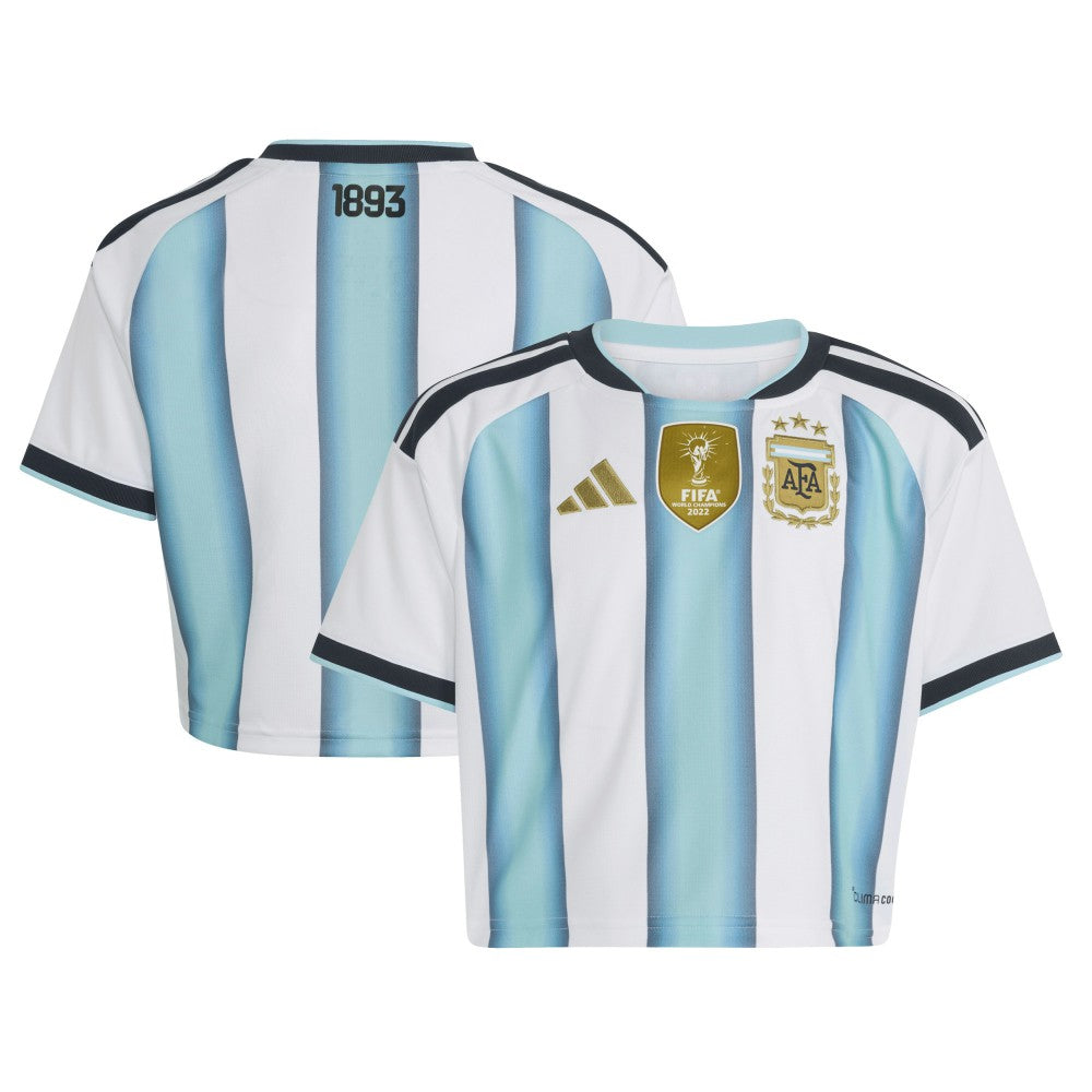 Argentina National Team Women's FIFA x World Cup 2022 Winners Home Cropped Replica Jersey White