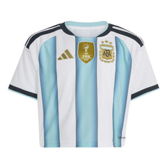 Argentina National Team Women's FIFA x World Cup 2022 Winners Home Cropped Replica Jersey White