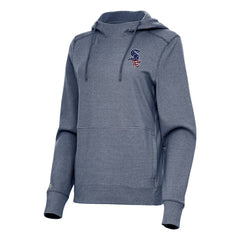Chicago White Sox Antigua Women's Justice Stars and Stripes Team Logo Pullover Hoodie - Heather Navy Hoodies