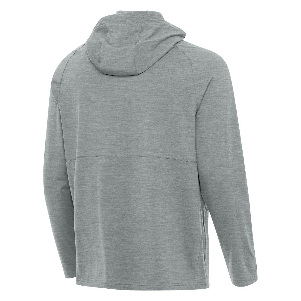 Kansas City Royals Antigua Spikes Stars and Stripes Team Logo Quarter-Zip Pullover Hoodie - Heather Gray Hoodies