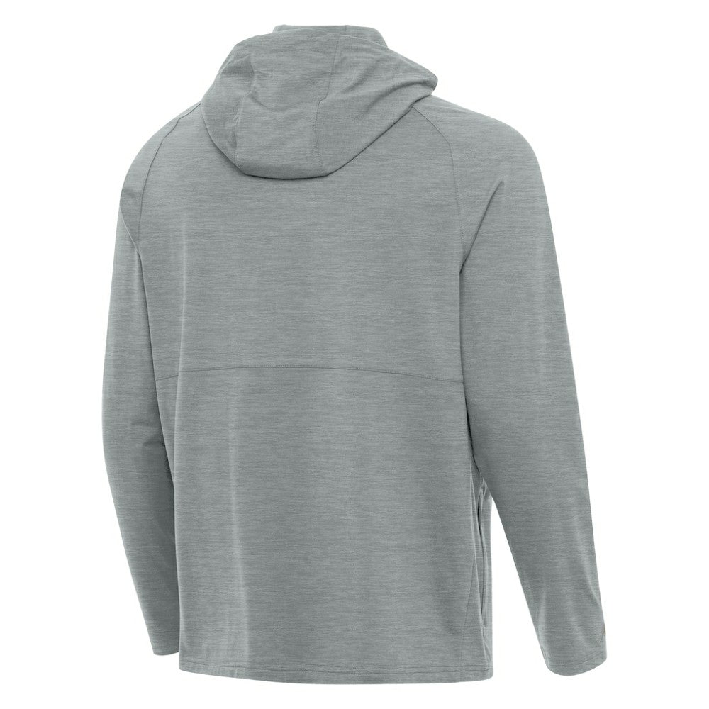 Chicago White Sox Antigua Spikes Stars and Stripes Team Logo Quarter-Zip Pullover Hoodie - Heather Gray Hoodies