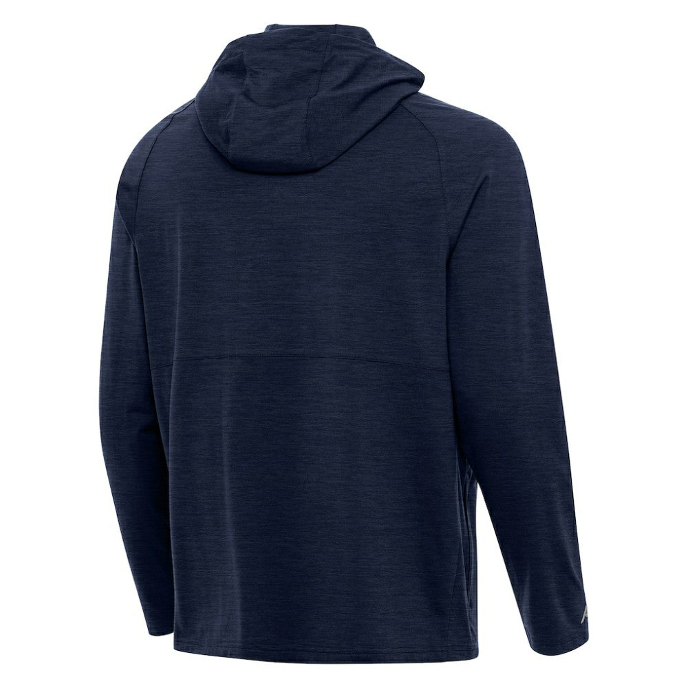 Minnesota Twins Antigua Spikes Stars and Stripes Team Logo Quarter-Zip Pullover Hoodie - Heather Navy Hoodies