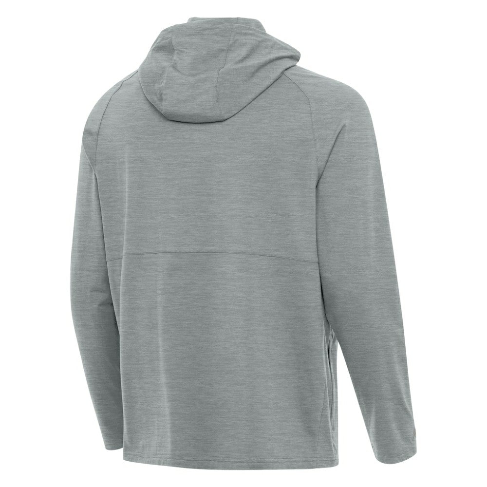 Boston Red Sox Antigua Spikes Stars and Stripes Team Logo Quarter-Zip Pullover Hoodie - Heather Gray Hoodies