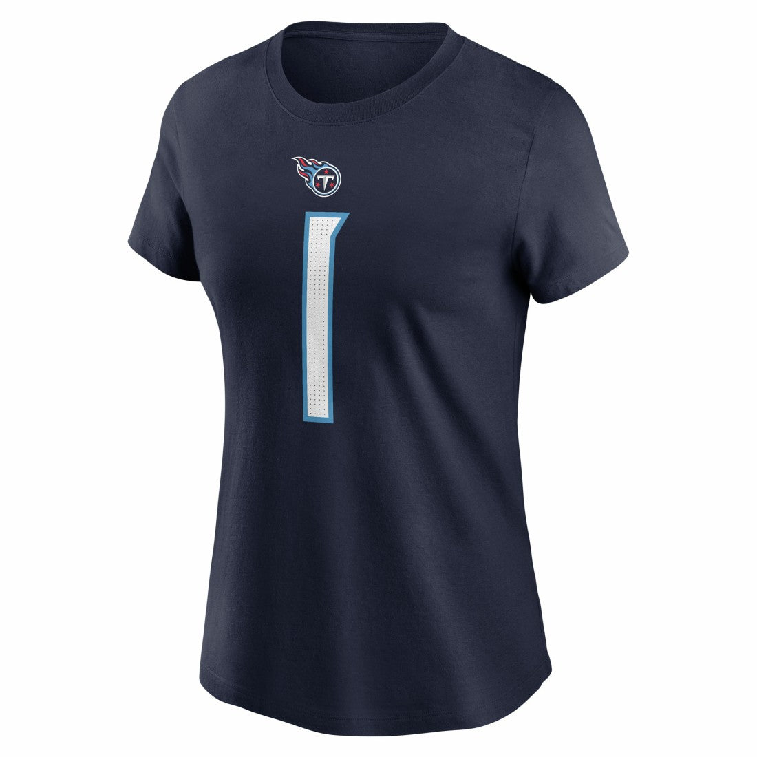 Cameron Ward Tennessee Titans Women's Name & Number T-Shirt Navy