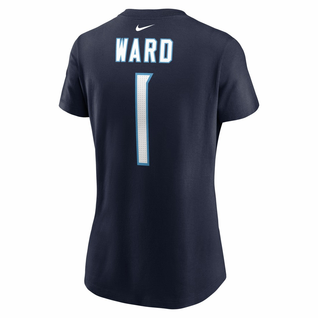 Cameron Ward Tennessee Titans Women's Name & Number T-Shirt Navy